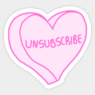 Unsubscribe Sticker